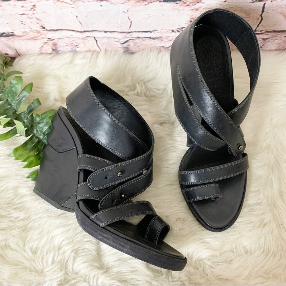 Ld Tuttle The Sharp Coal Black Leather Heels Size 40